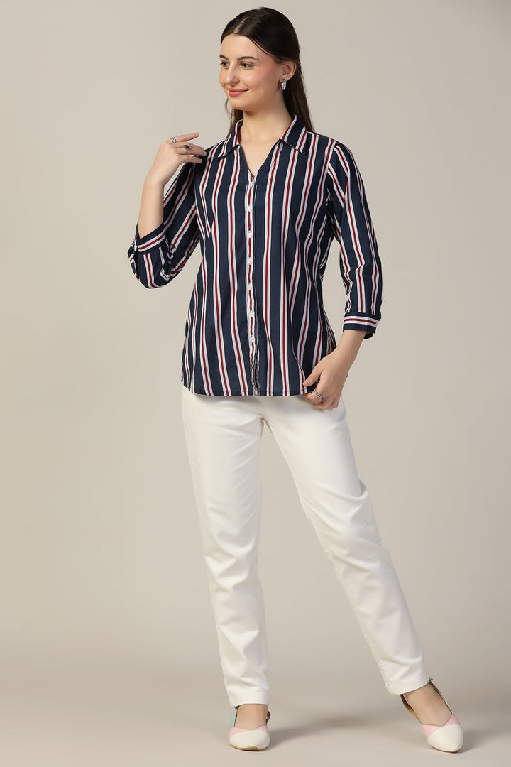 White Solid Twill Slim Pants
