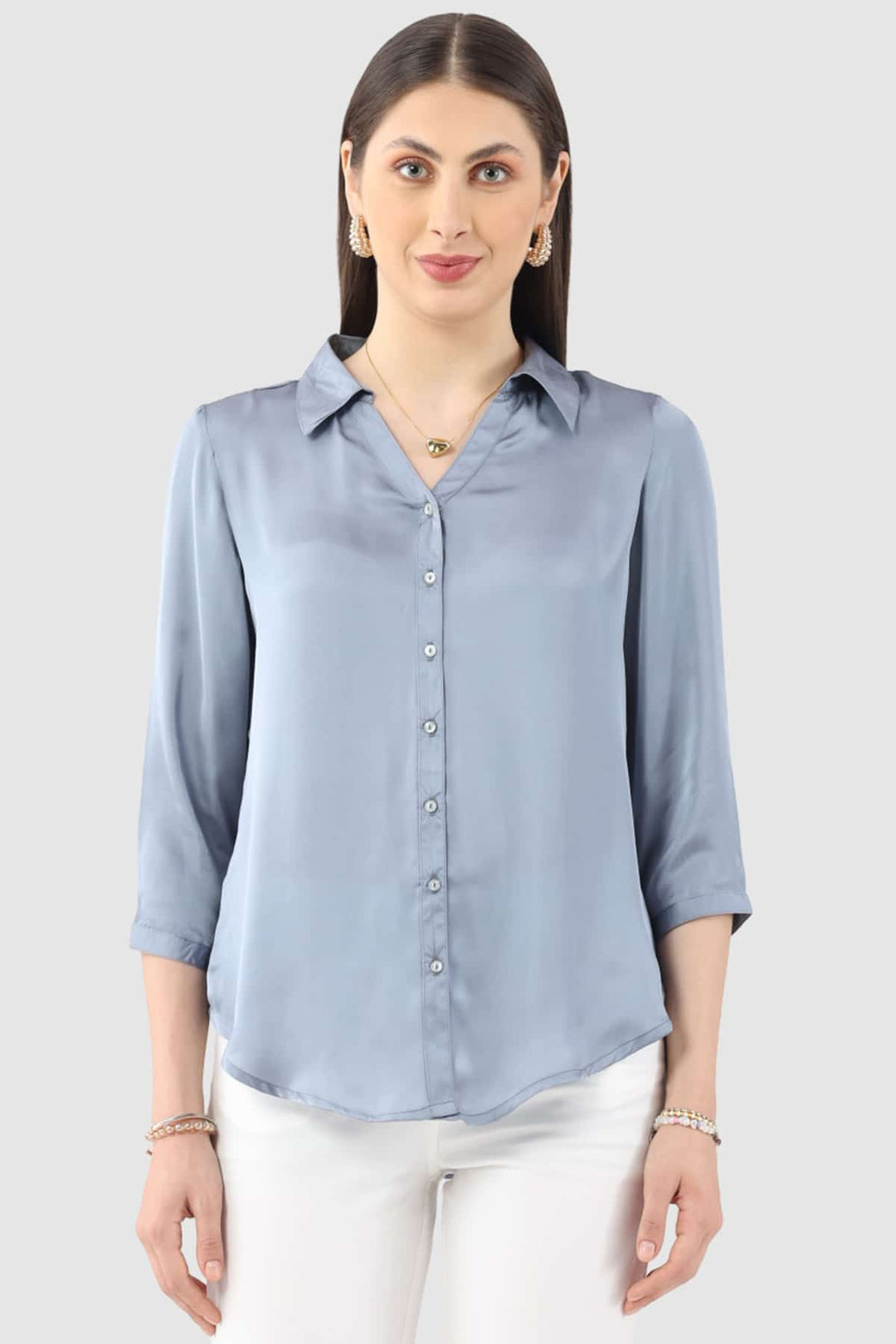 Grey Collared Shirt