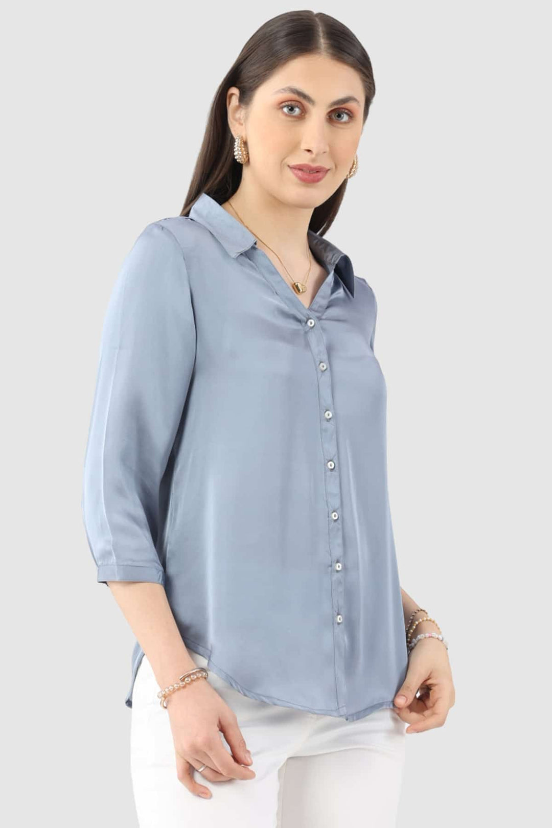 Grey Collared Shirt