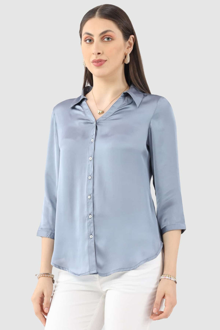 Grey Collared Shirt