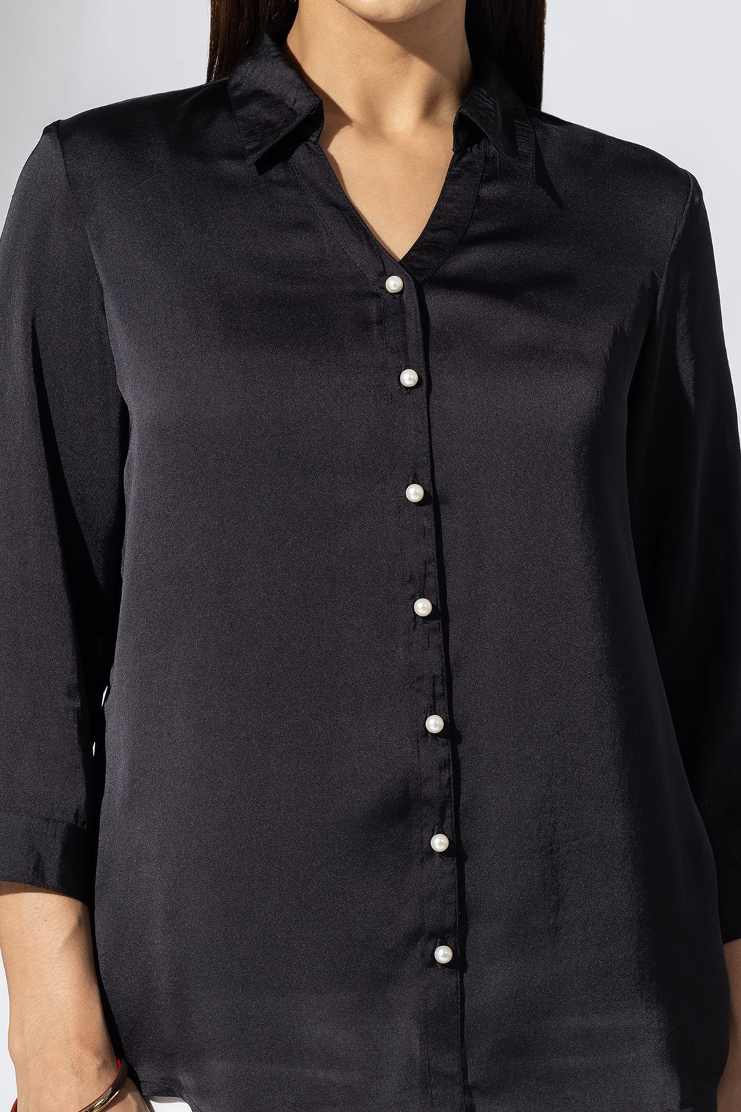 Elegant Black Collared Shirt