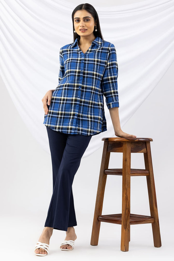 Navy Tencel Roma Spandex Pant