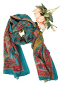 Blue Soft Pashmina Printed Winter Dupatta