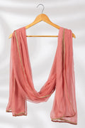 Crystal Rose Solid Ensemble Dupatta in Chiffon Viscose