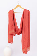 Pink Embellished Organza Viscose Dupatta