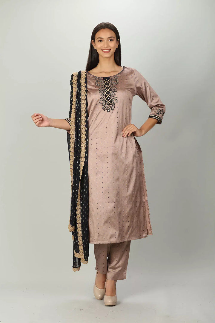 Charcoal Black Embroider Dupatta