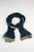 Dark Teal Chiffon Ensemble Dupatta