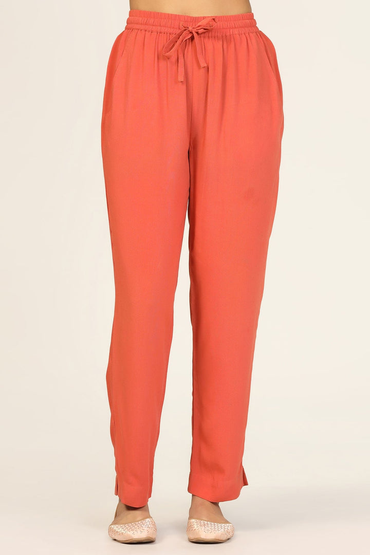 Rust Rayon Viscose Palazzo