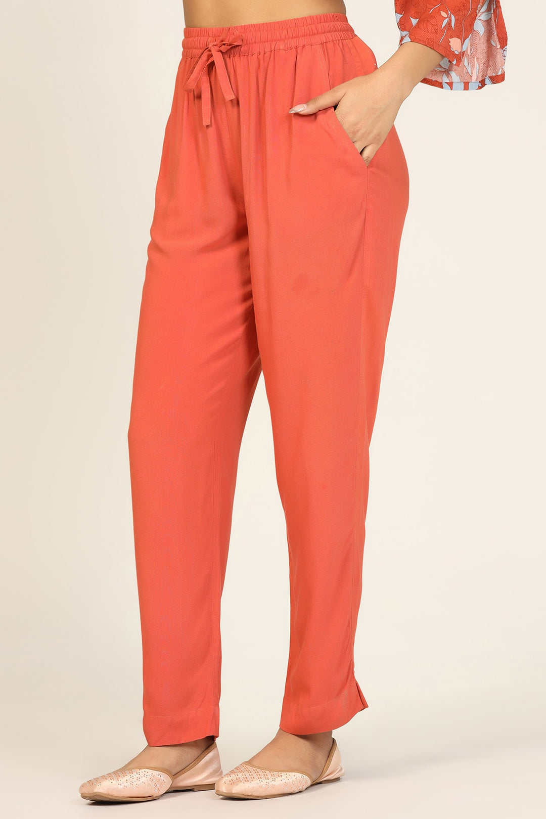 Rust Rayon Viscose Palazzo