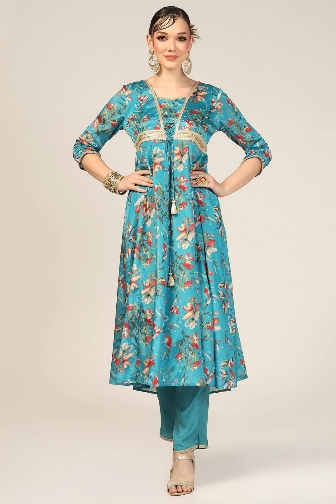 Blue Breeze Solid Palazzo