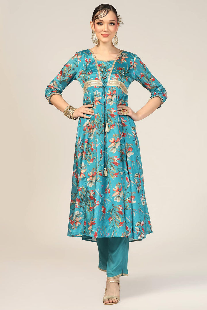 Blue Breeze Solid Palazzo