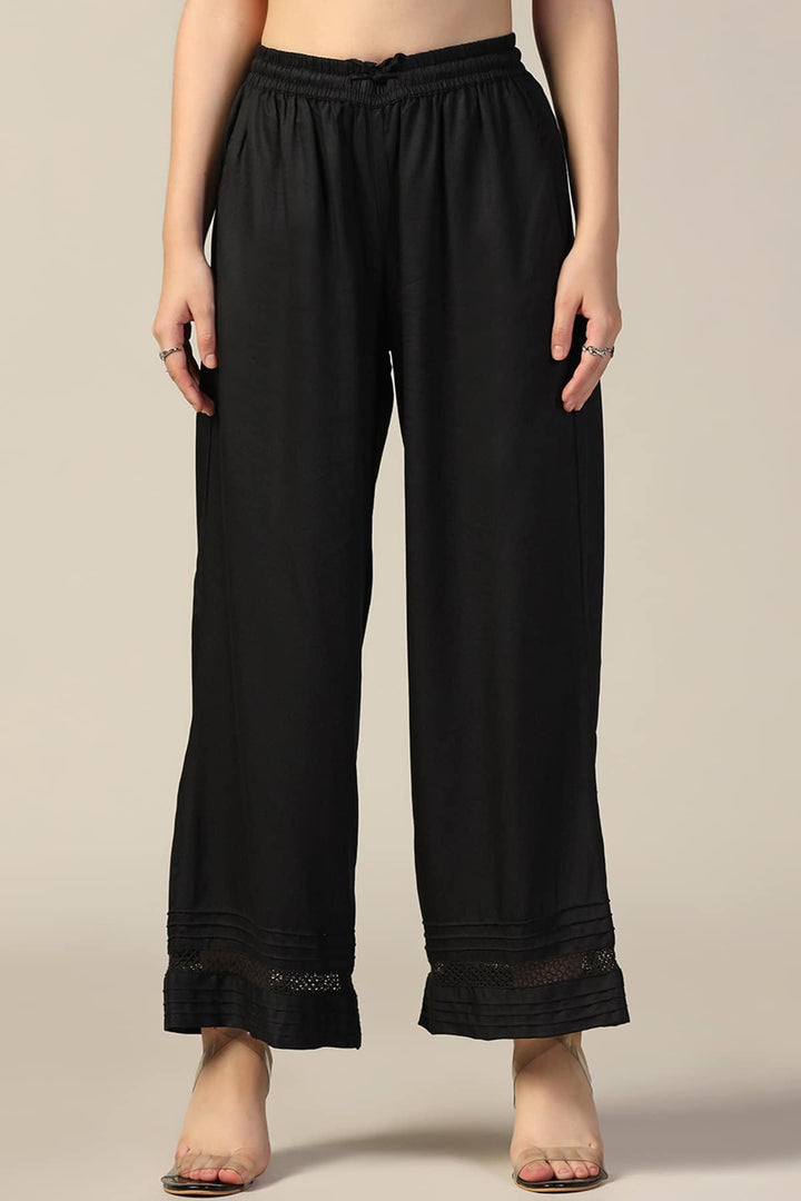 Black Lace Palazzo Pants