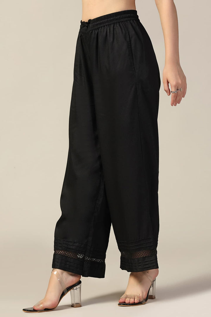 Black Lace Palazzo Pants