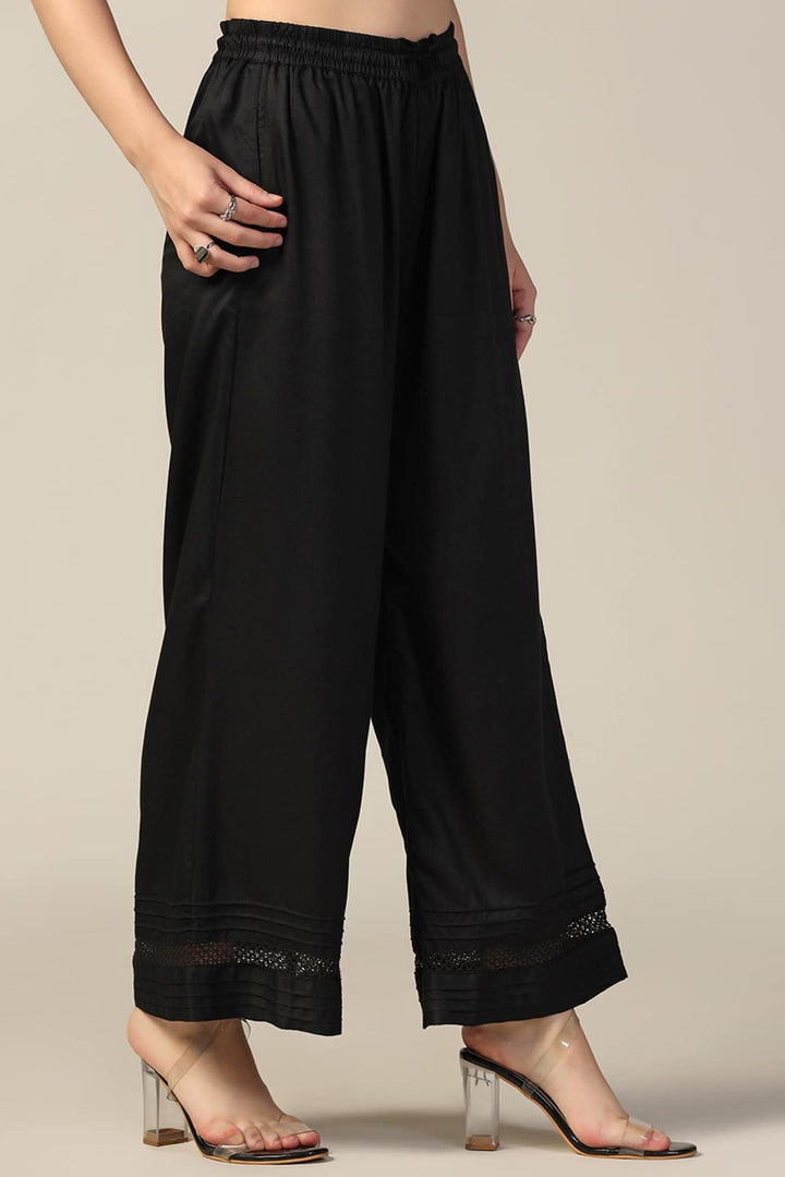 Black Lace Palazzo Pants