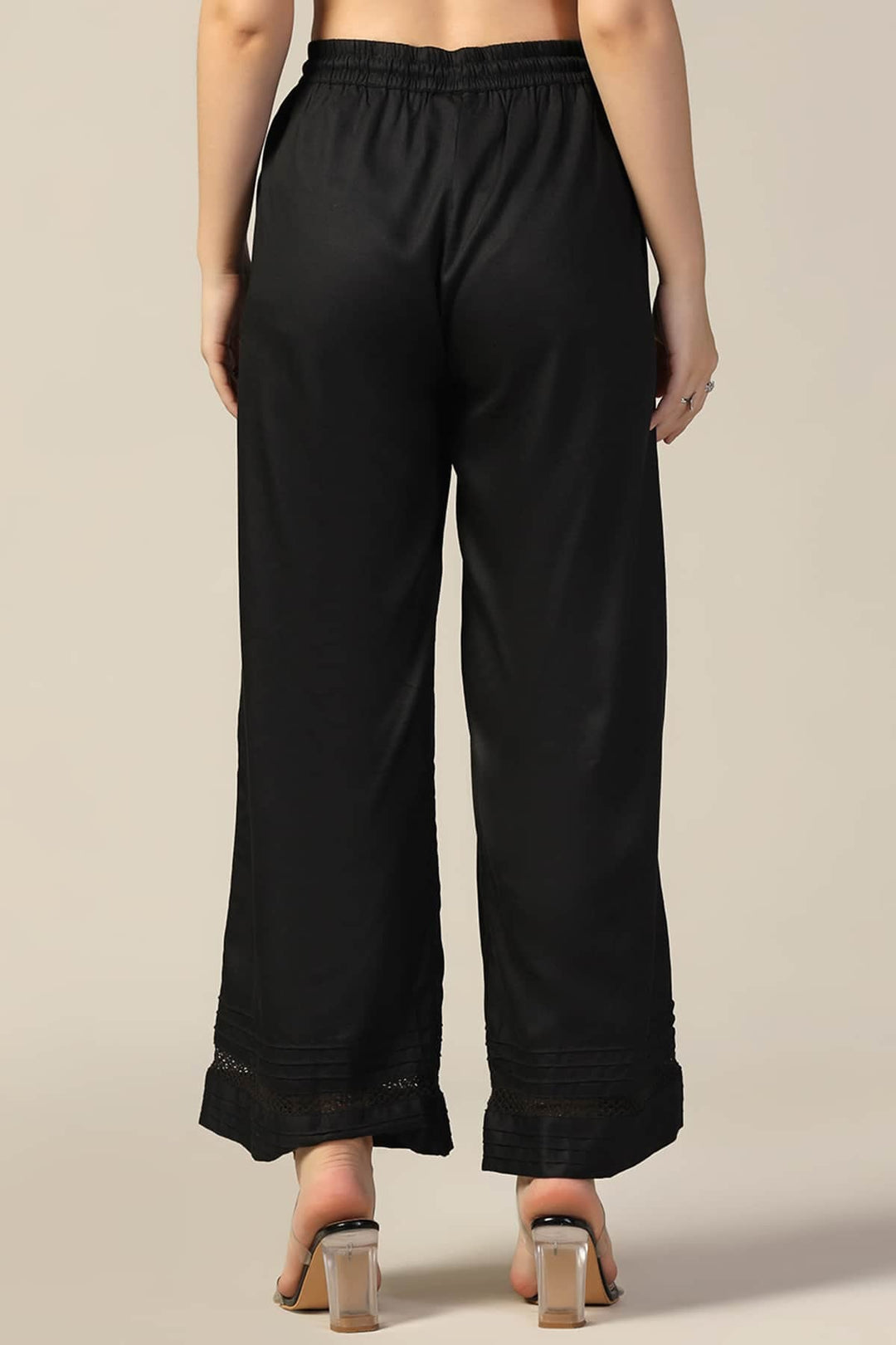 Black Lace Palazzo Pants