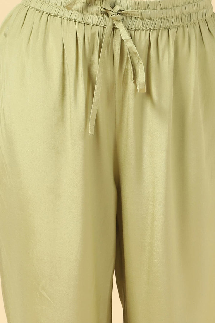 Green Emerald Elegance Festive Palazzo
