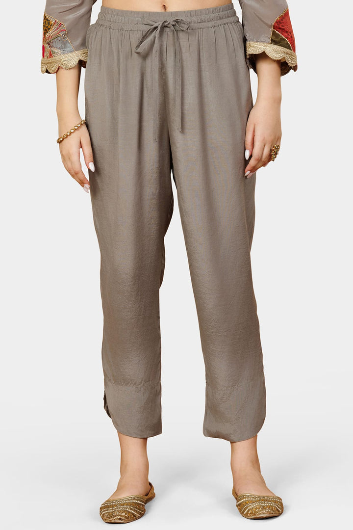 Elegant Grey Shantoon Palazzo