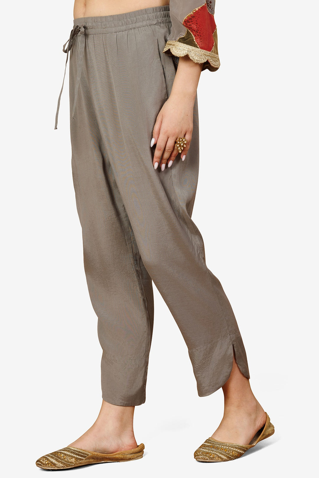 Elegant Grey Shantoon Palazzo