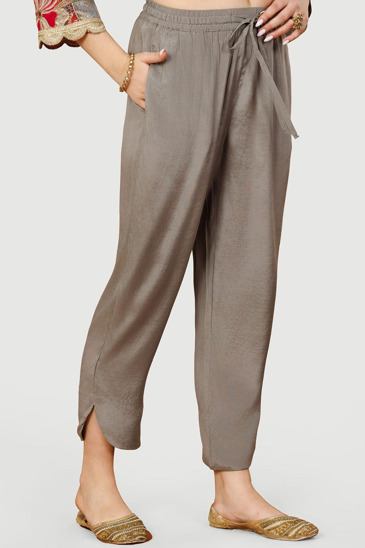 Elegant Grey Shantoon Palazzo
