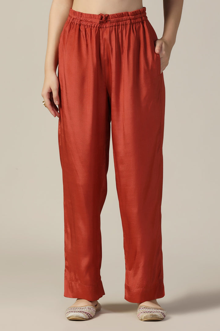 Rust Solid Shantoon Palazzo