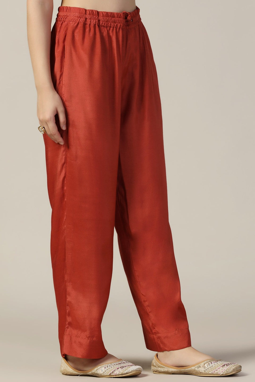 Rust Solid Shantoon Palazzo
