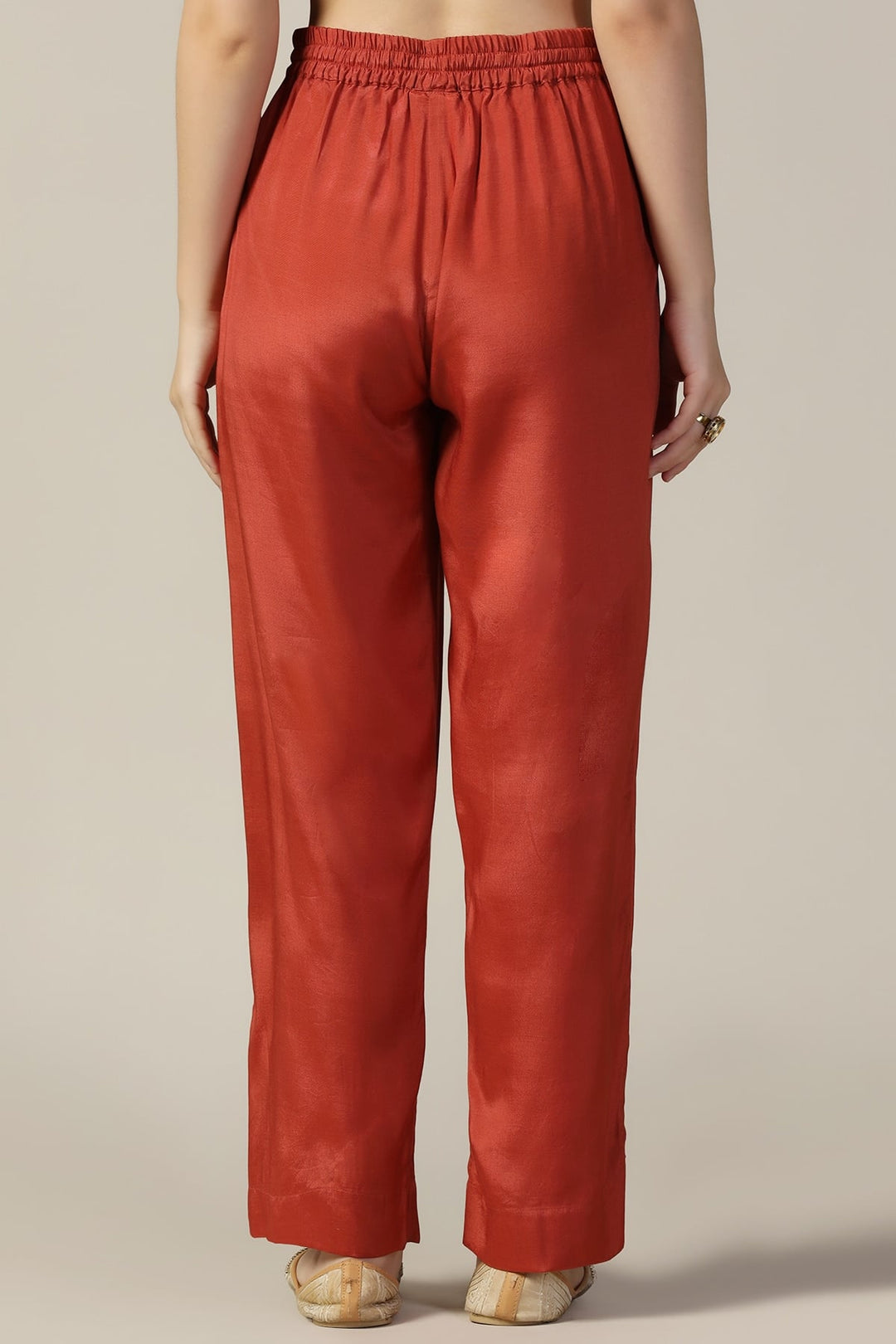 Rust Solid Shantoon Palazzo