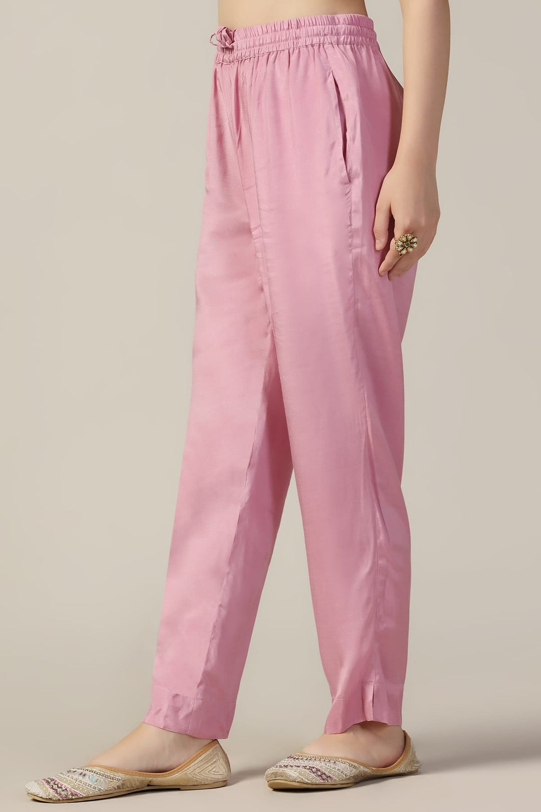 Onion Colour Solid Shantoon Palazzo