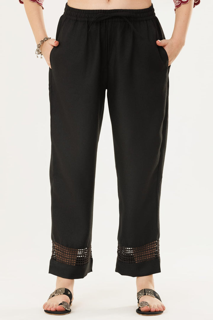 Black Winter Palazzo in Pashmina
