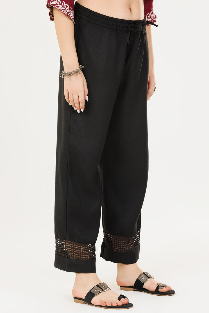 Black Winter Palazzo in Pashmina