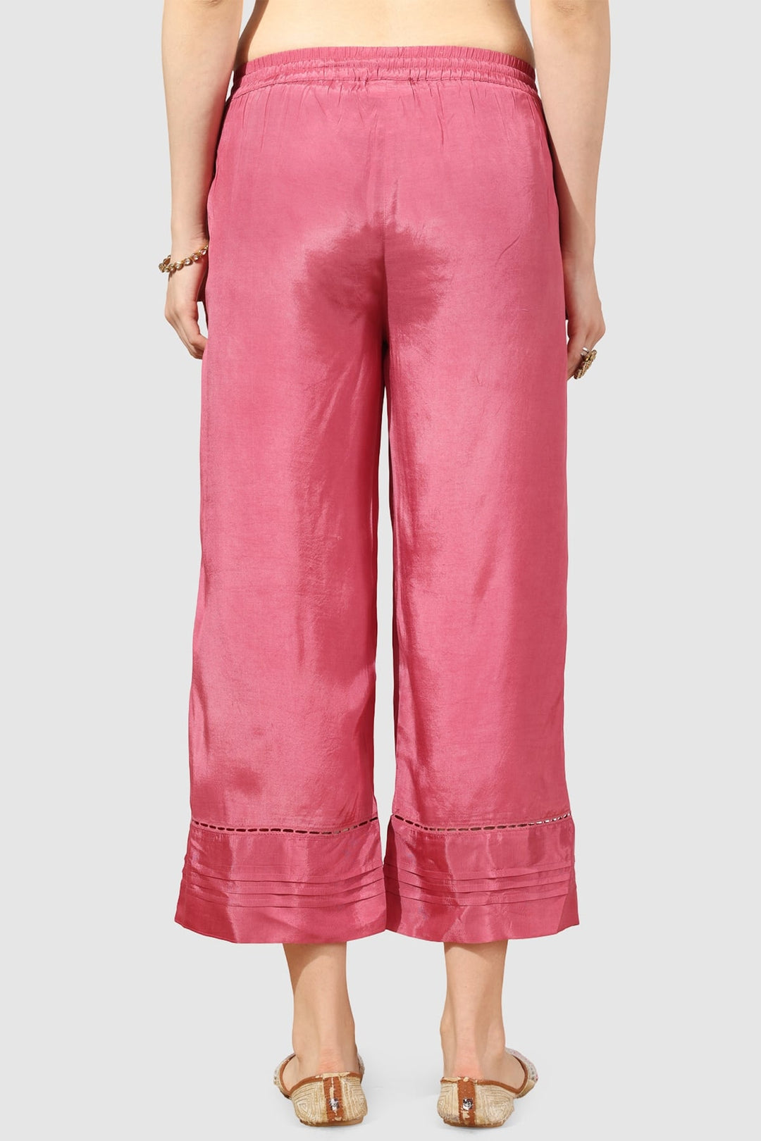 Coral Solid Shantoon Palazzo