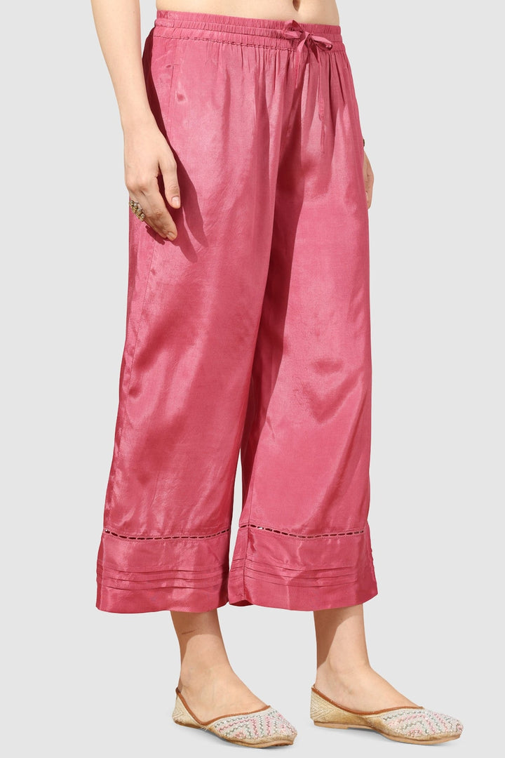 Coral Solid Shantoon Palazzo