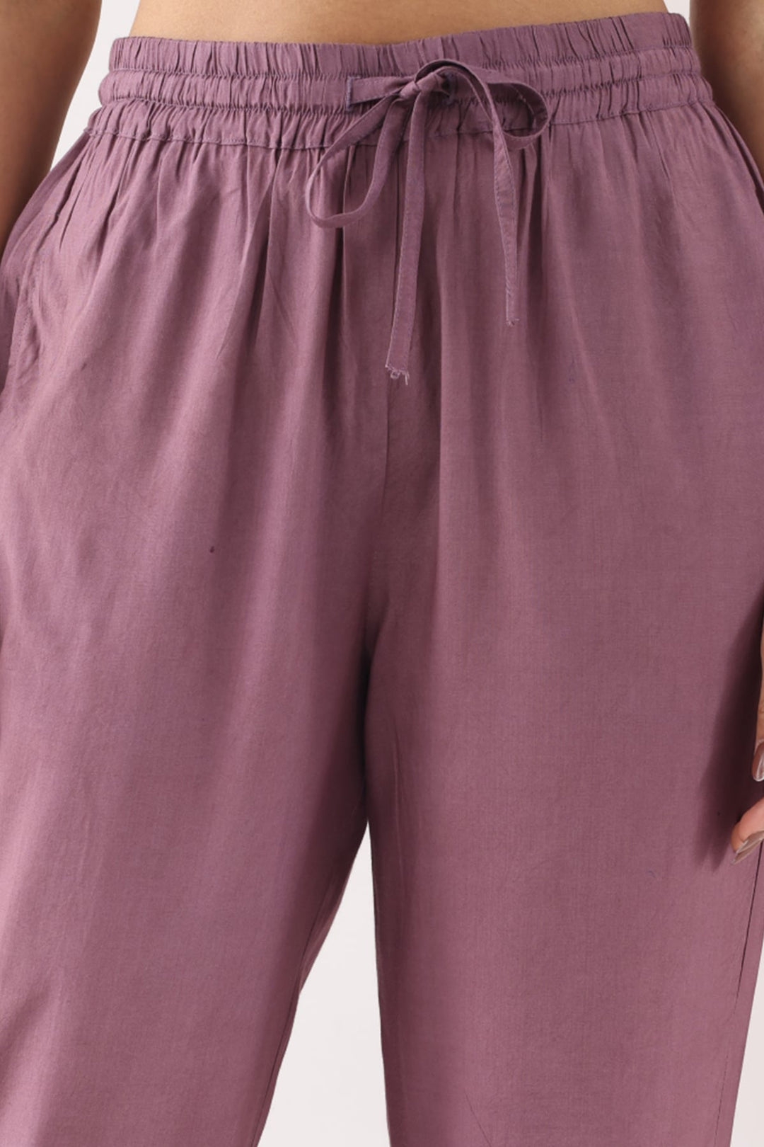 Mauve Solid Ensemble Palazzo