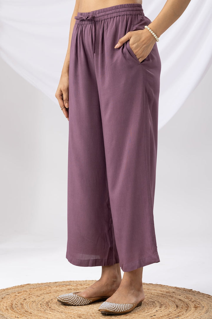 Lavender Palazzo with Kurta