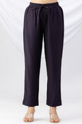 Purple Solid Palazzo with Regular Fit