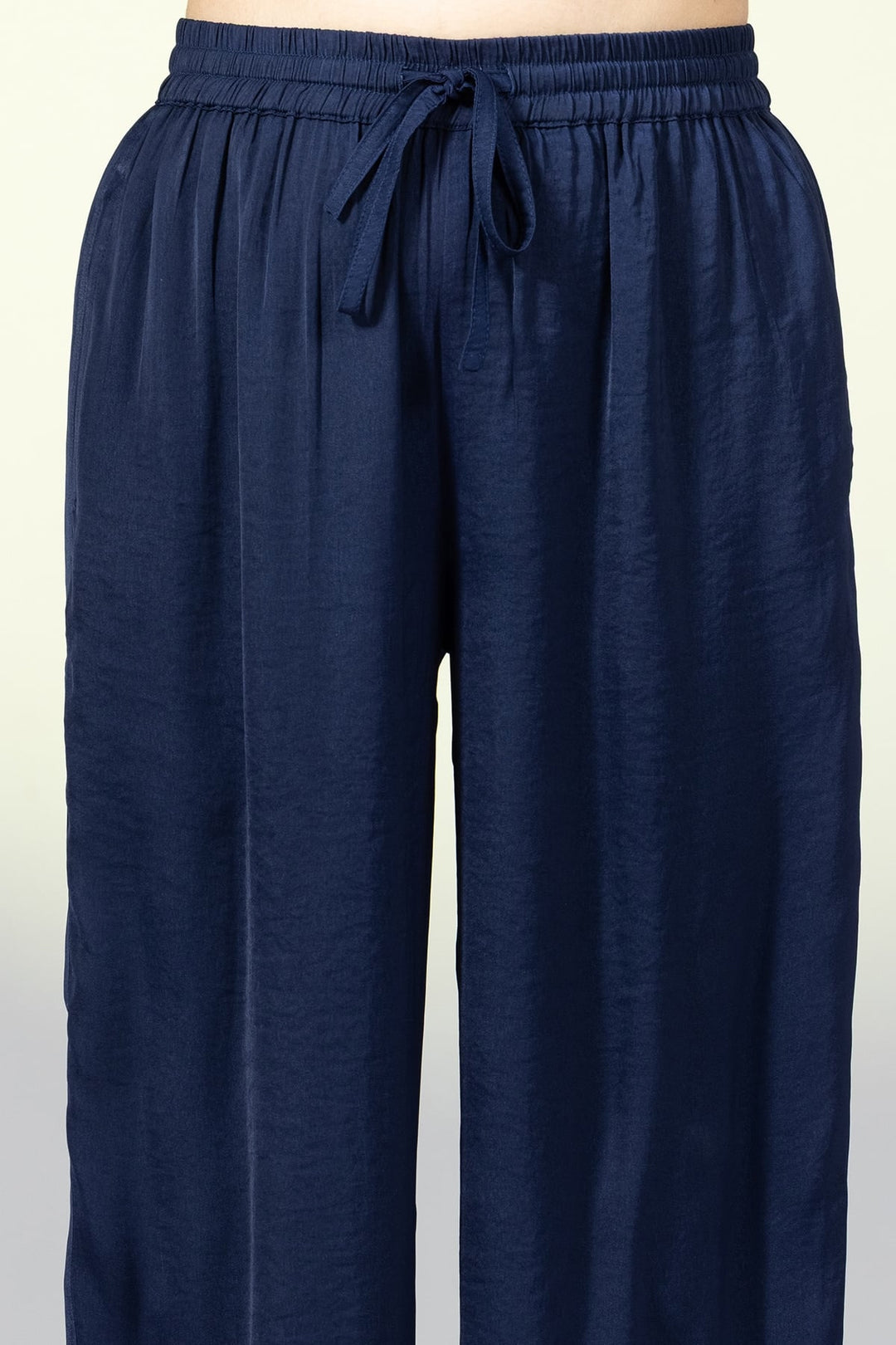 Navy Viscose Embellished Palazzo