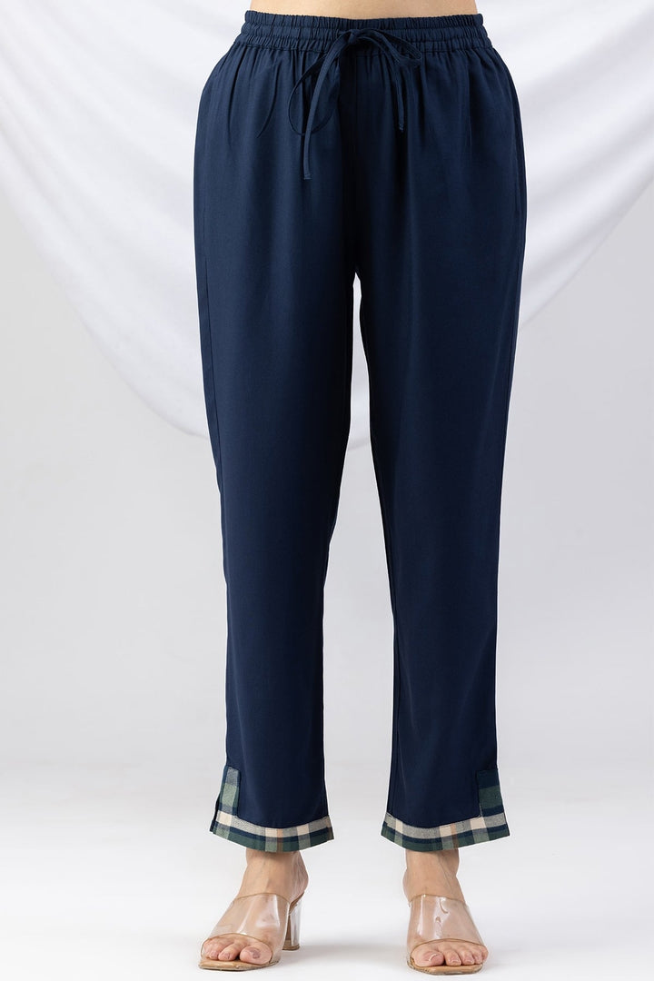 Navy Tencel Twill Winter Palazzo