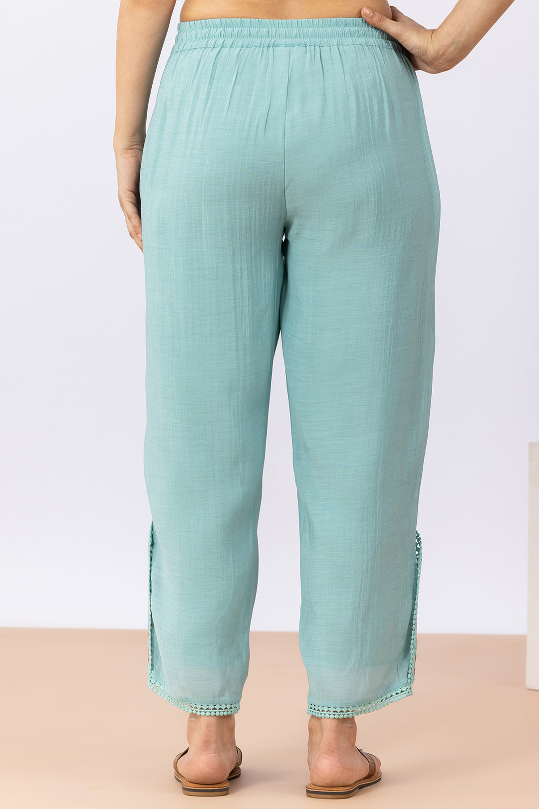 sea green kurta set for women with pants