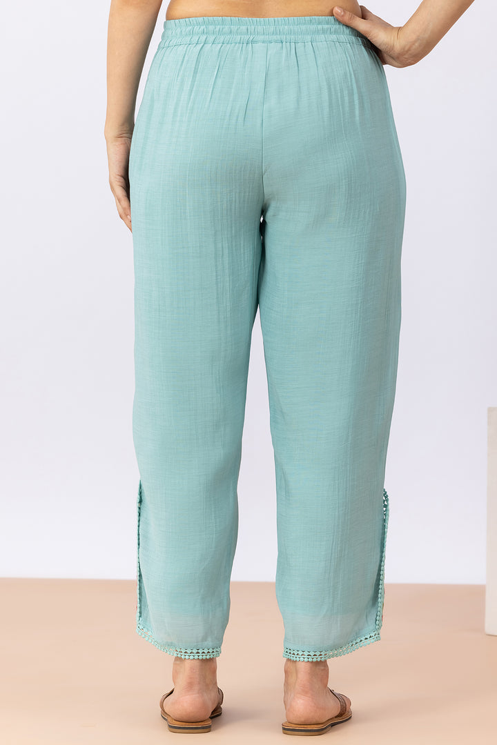 sea green kurta set for women with pants