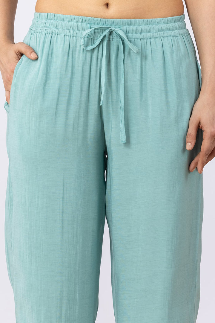 sea green kurta set for women with pants