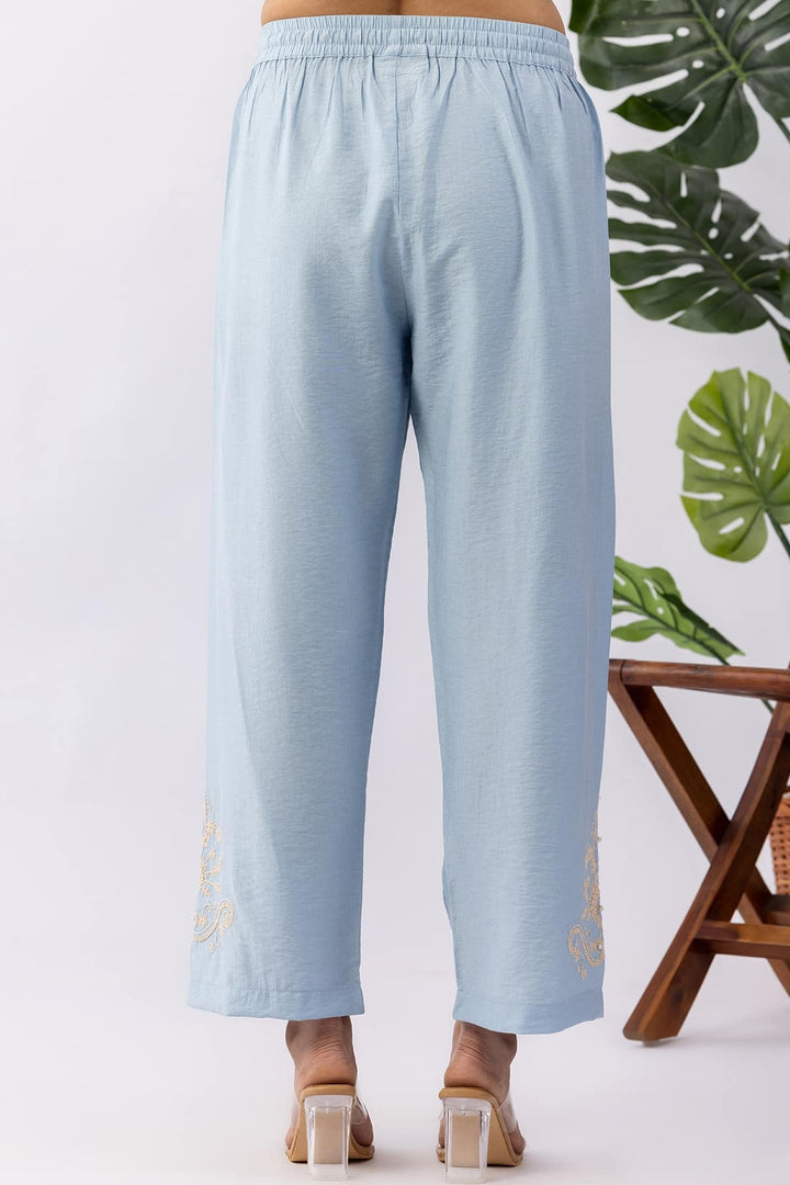 Sky Blue Palazzo with Kurta