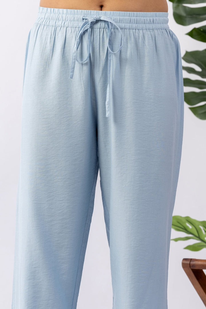 Sky Blue Palazzo with Kurta