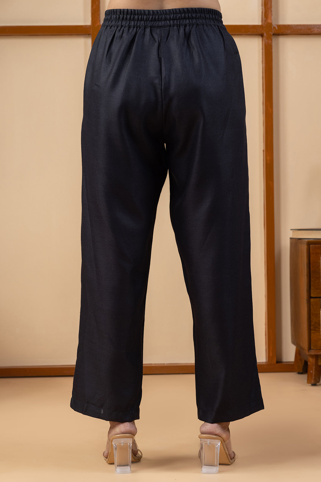 Black Pashmina Winter Pant