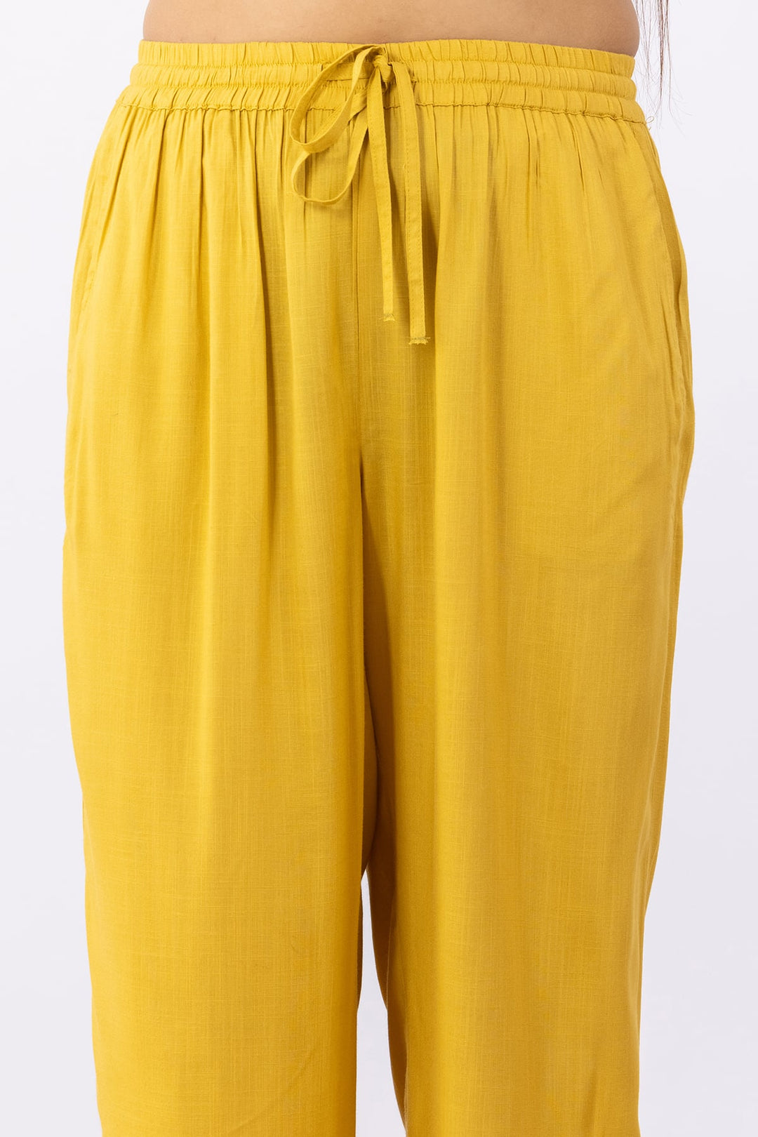 cotton co ord set for women mustard embroidered