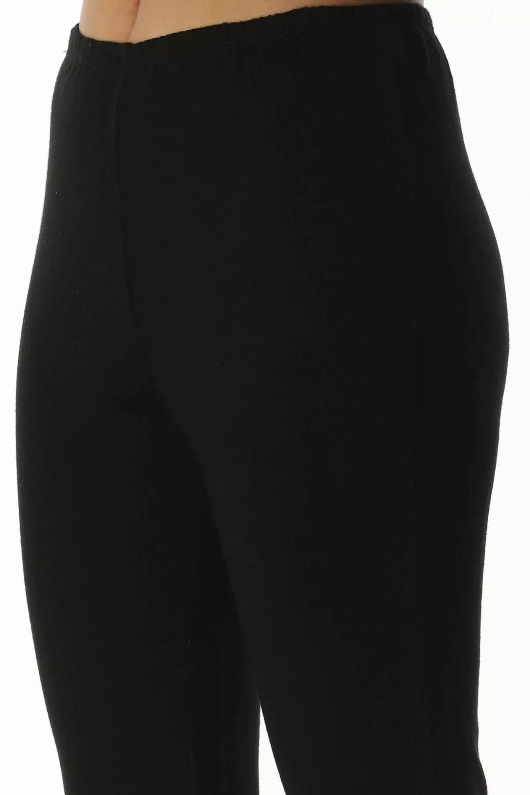 Black Solid Ankle Length SLACKS