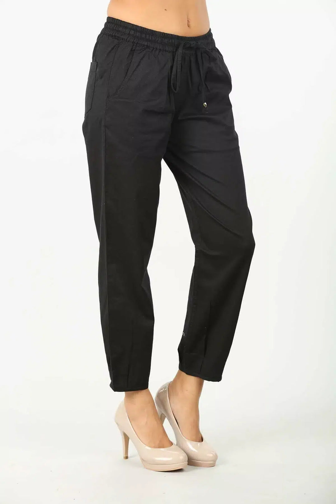 Black Solid Pant