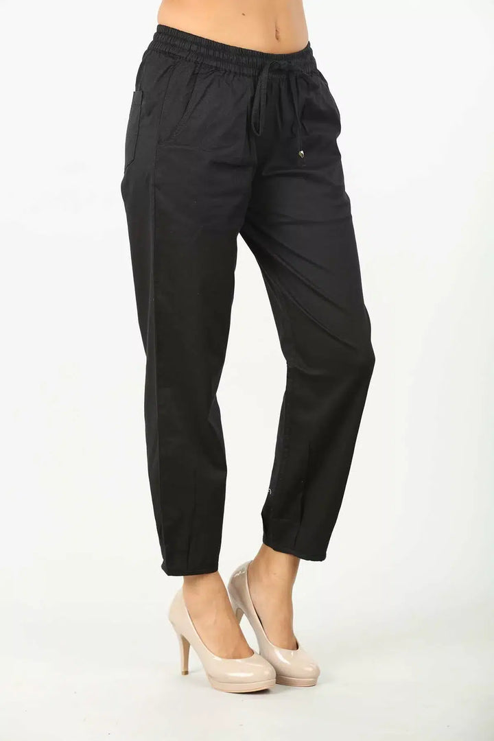 Black Solid Pant
