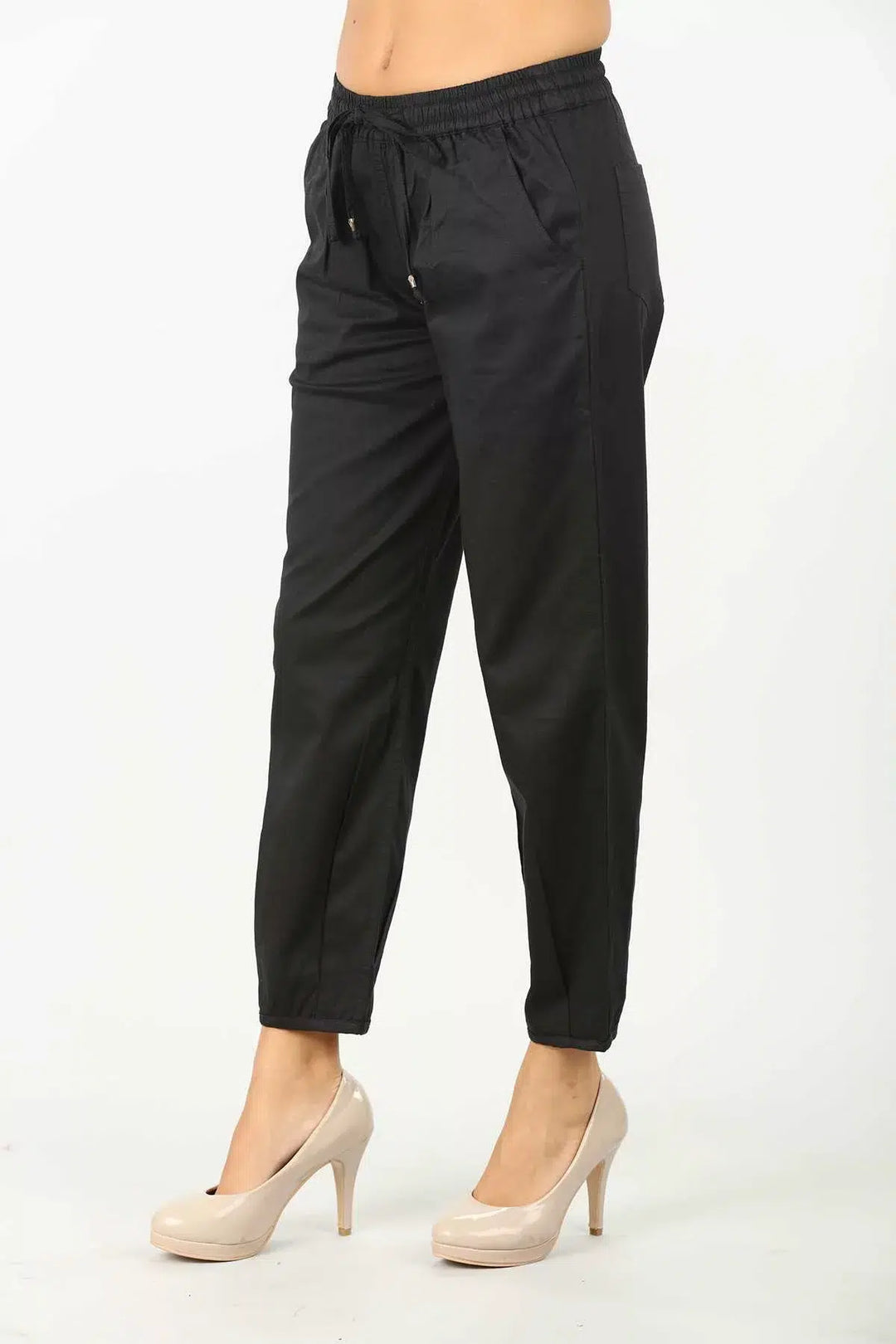 Black Solid Pant