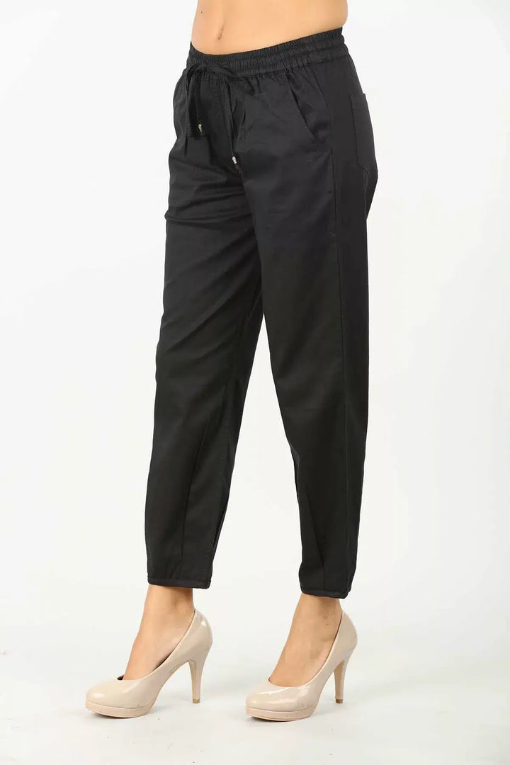 Black Solid Pant