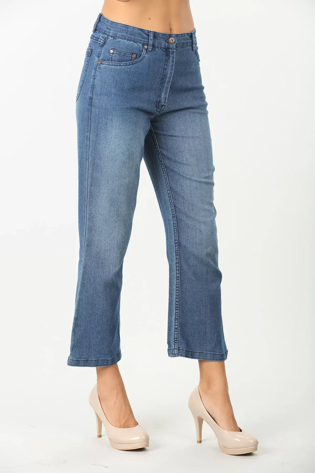 BLUE FLARE Mid-Rise DENIM