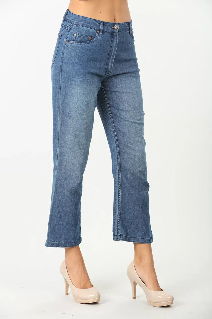 BLUE FLARE Mid-Rise DENIM